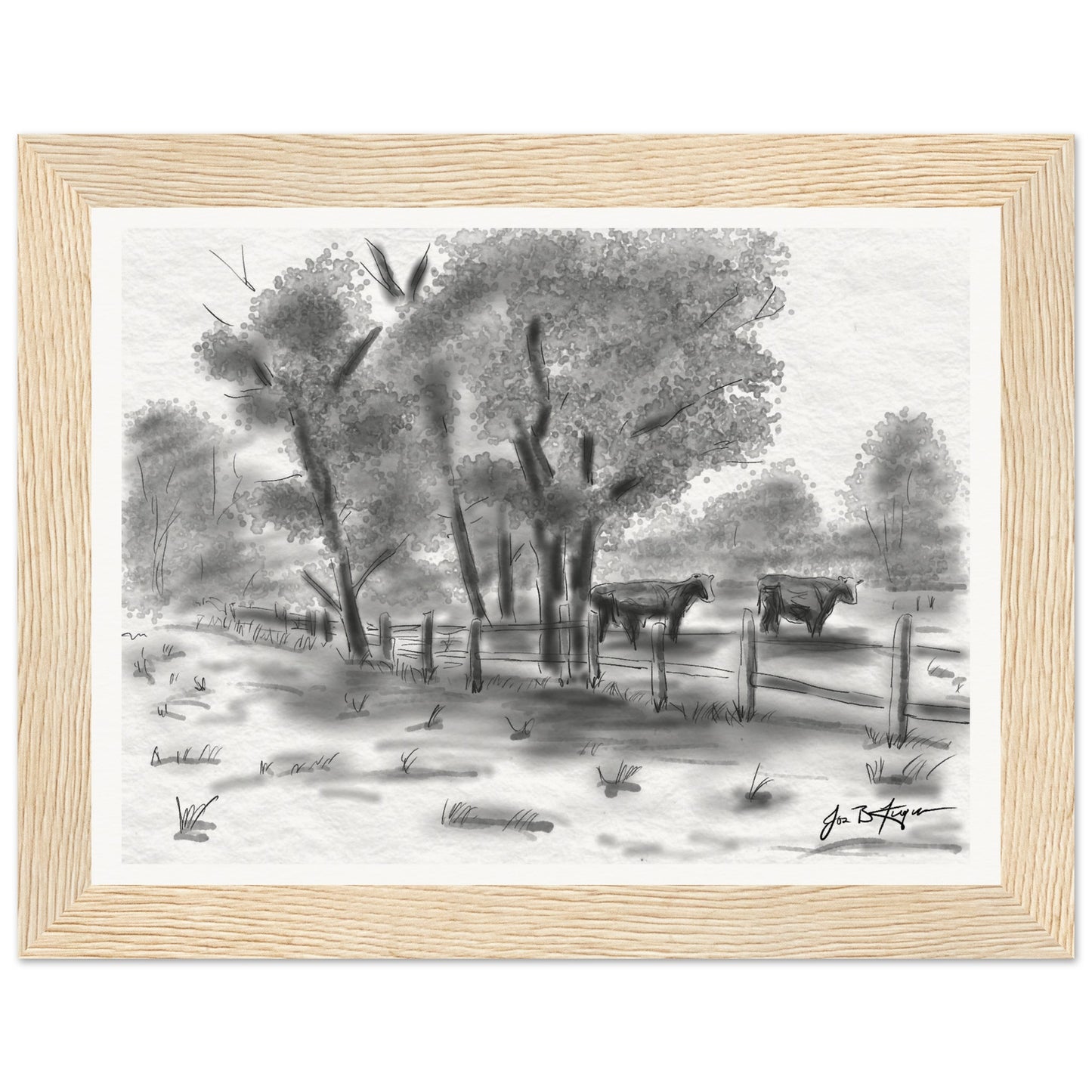 Cows (6" x 8") - Museum Quality Print