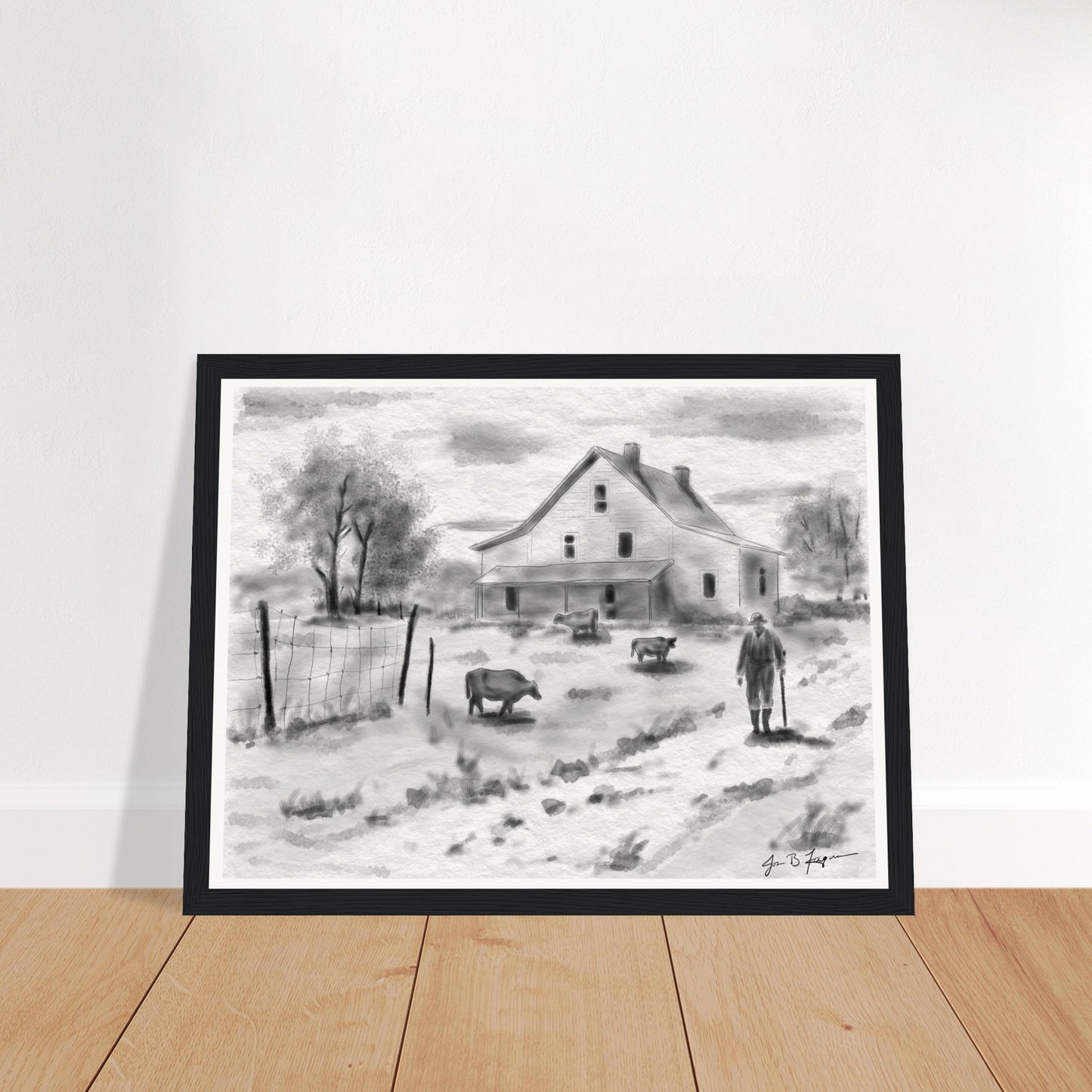 Farmhouse (12" x 16") - Museum Quality Print