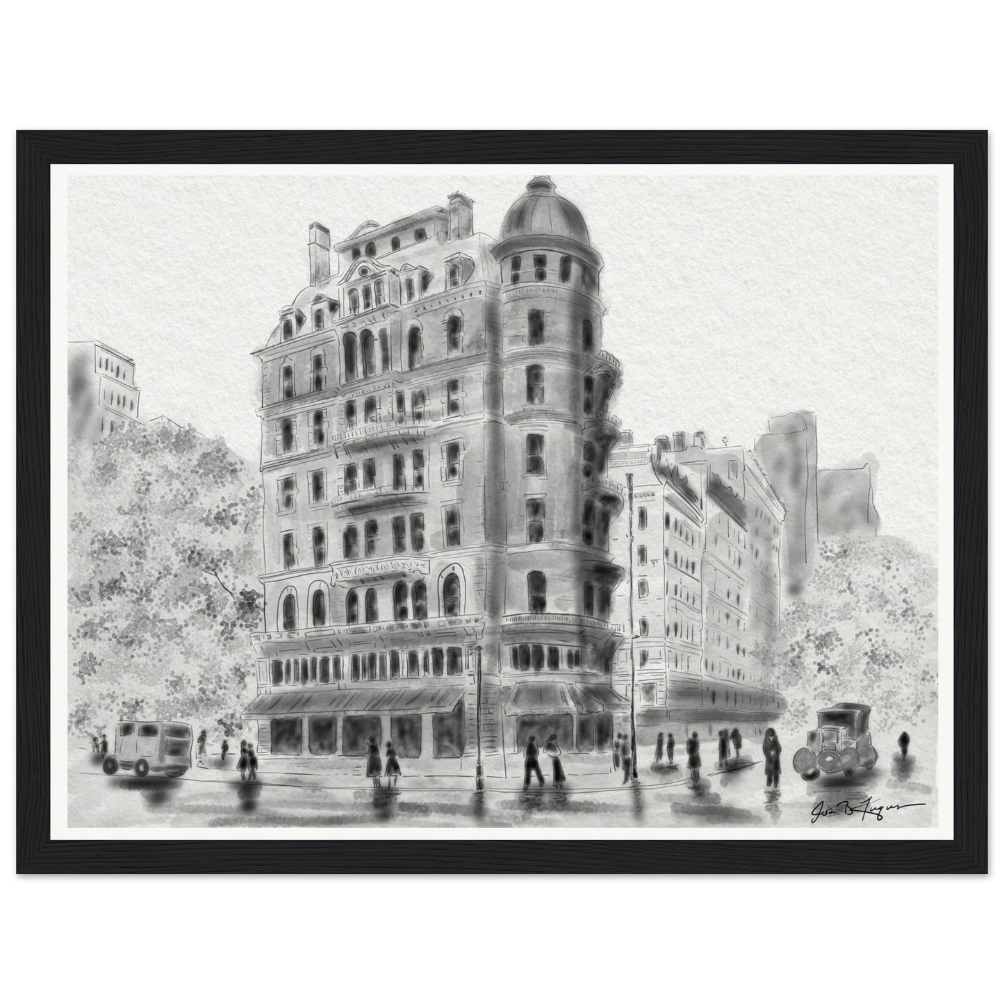 1940 NYC Apartment Building (12" x 16") - Museum Quality Print