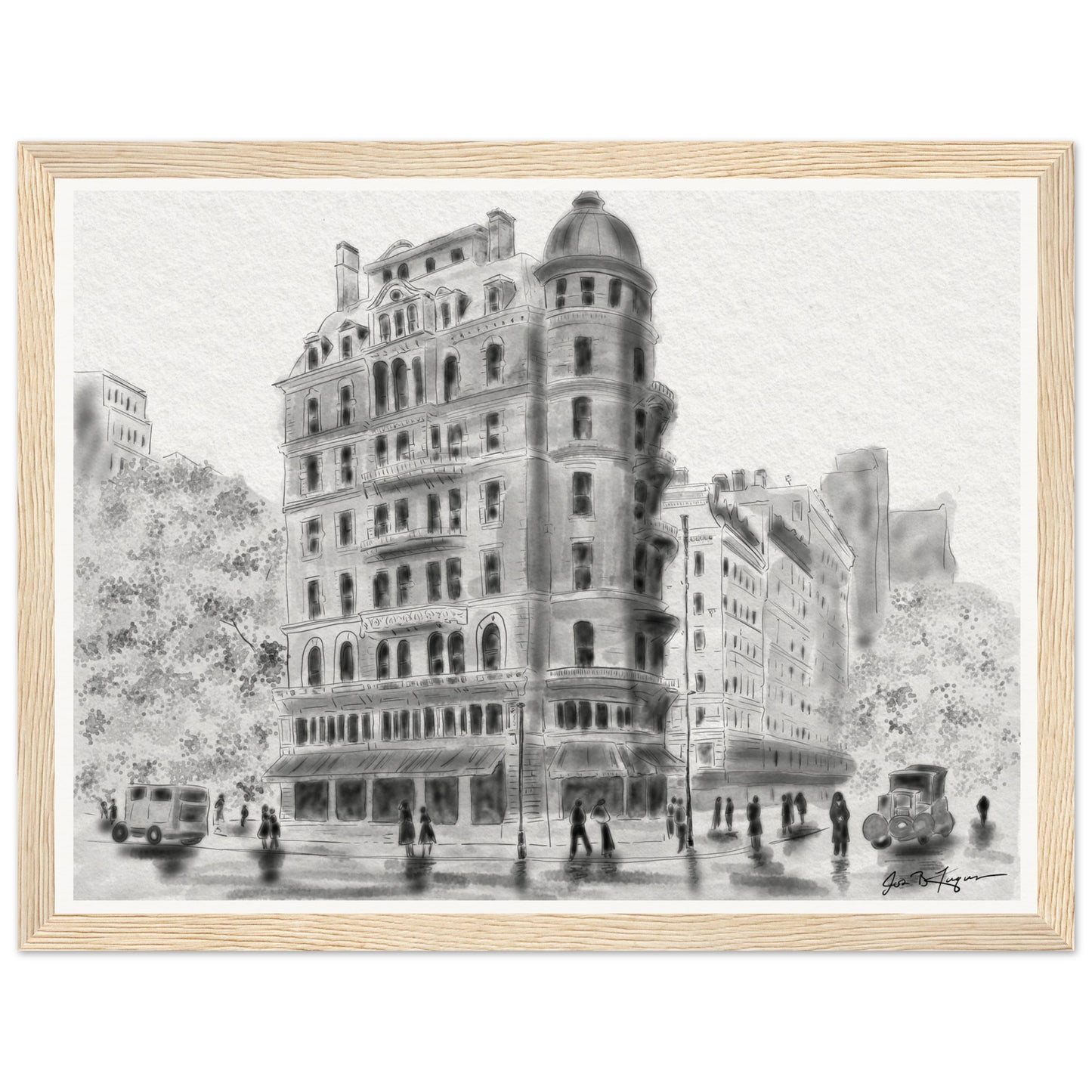 1940 NYC Apartment Building (12" x 16") - Museum Quality Print