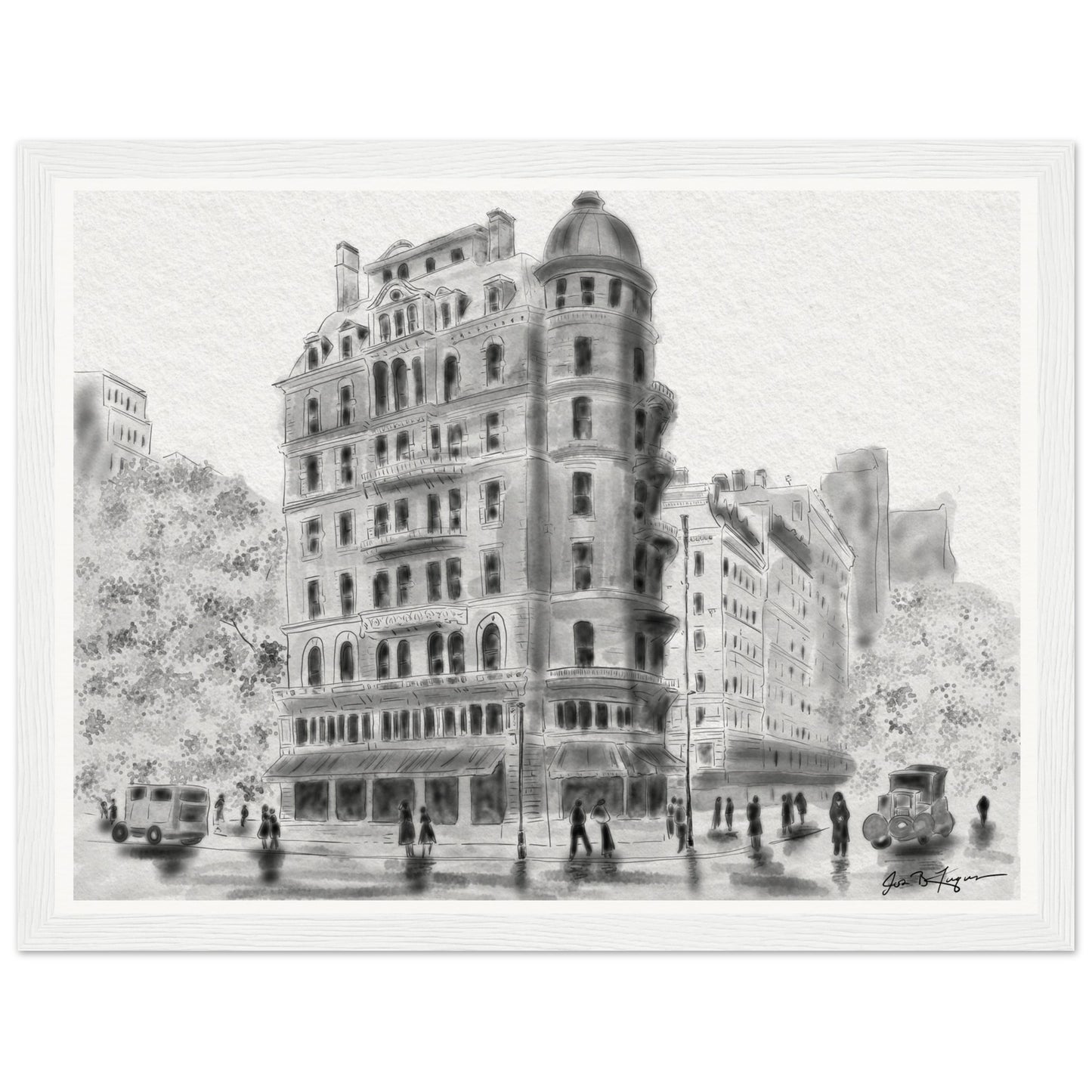 1940 NYC Apartment Building (12" x 16") - Museum Quality Print