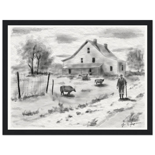 Farmhouse (12" x 16") - Museum Quality Print