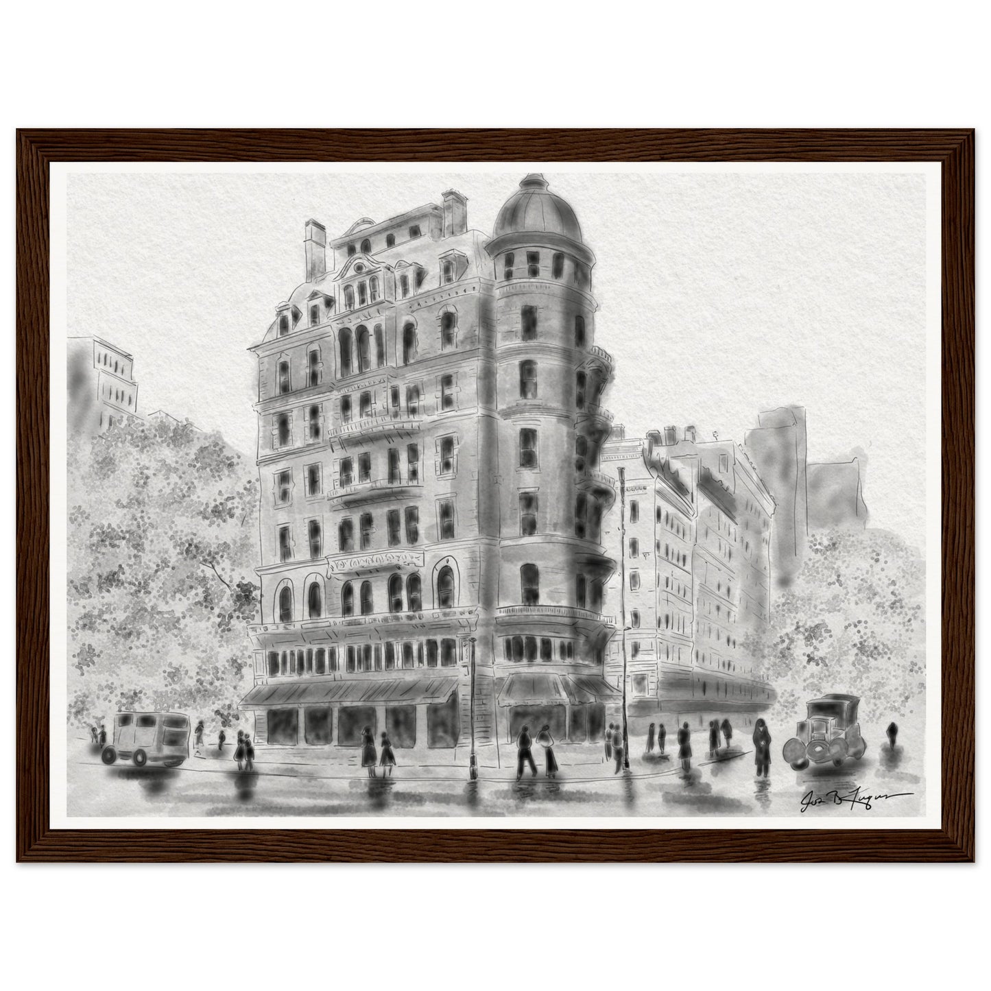 1940 NYC Apartment Building (12" x 16") - Museum Quality Print