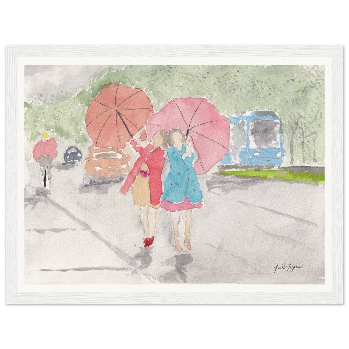 Walk in the Rain (12" x 16") - Museum Quality Print