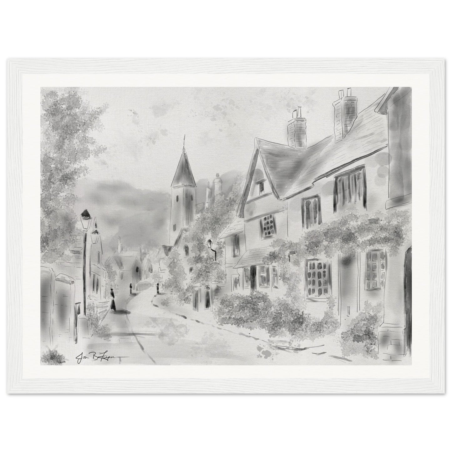 English Village (12" x 16") - Museum Quality Print