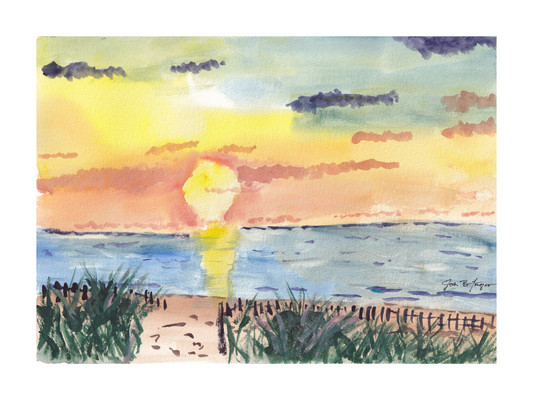 New England Sunset (9" x 12") - Original