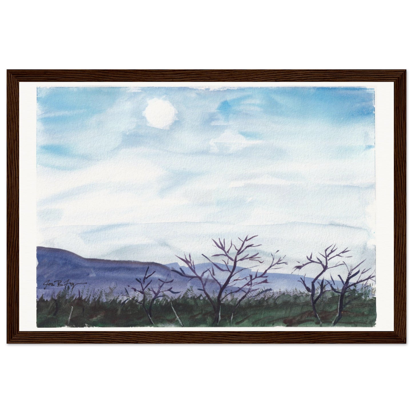 Blue Ridge Moon (12" x 18") - Museum Quality Print