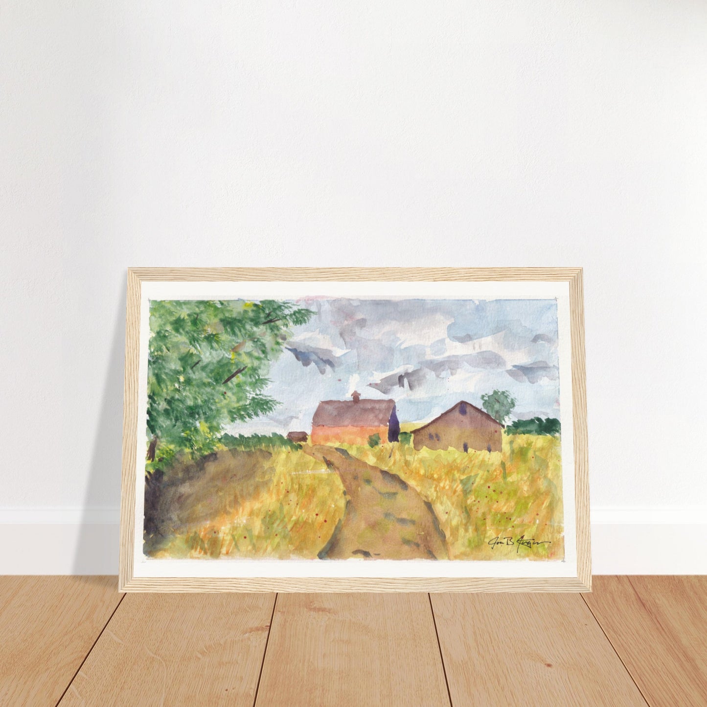 Barn and Field (12" x 18") - Museum Quality Print