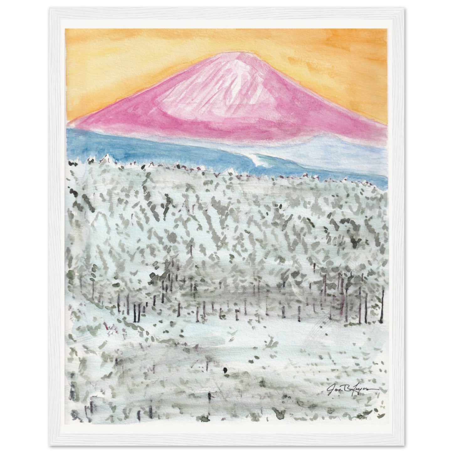 Fuji in Winter (16" x 20") - Museum Quality Print