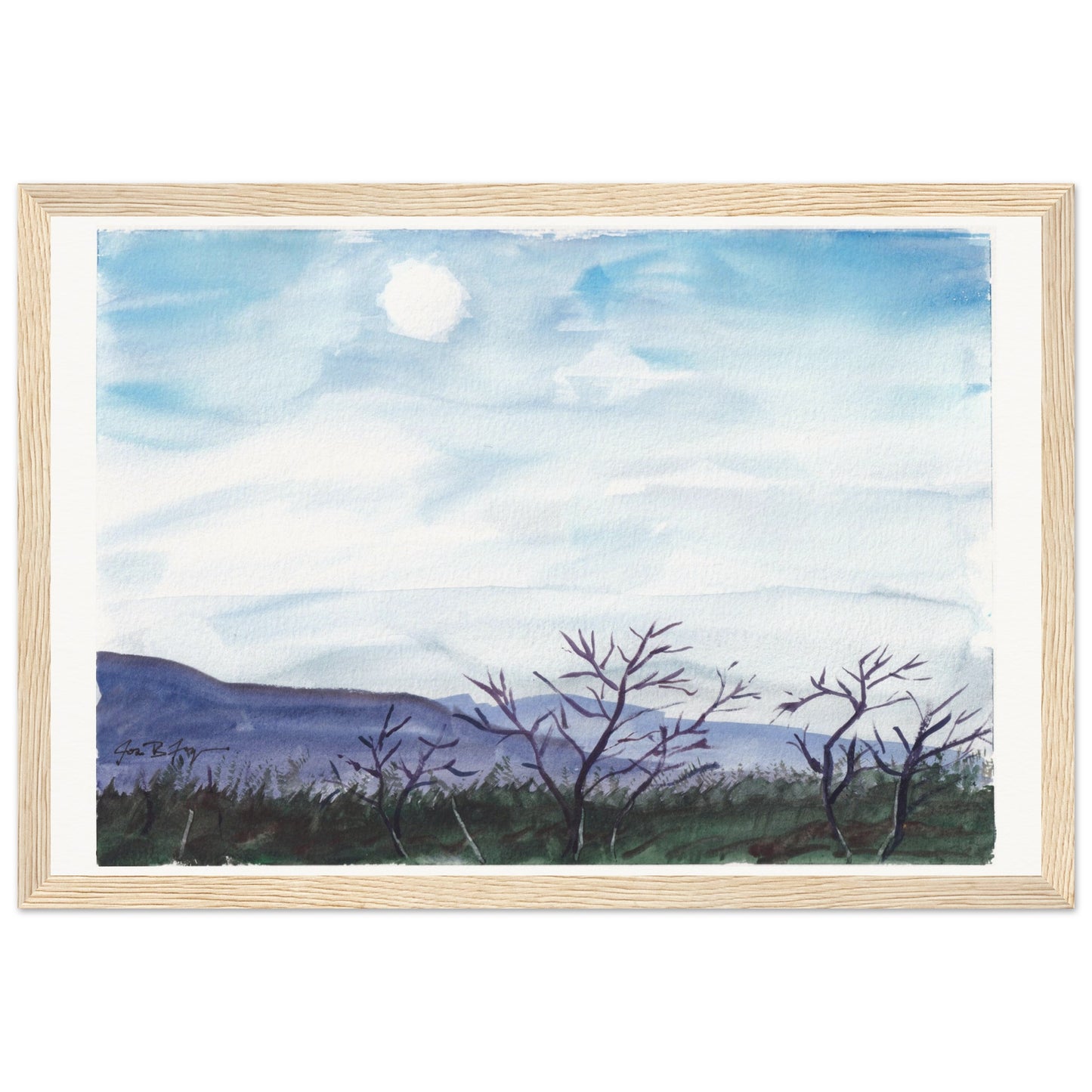 Blue Ridge Moon (12" x 18") - Museum Quality Print