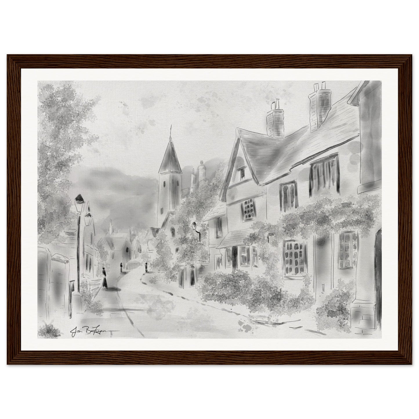 English Village (12" x 16") - Museum Quality Print