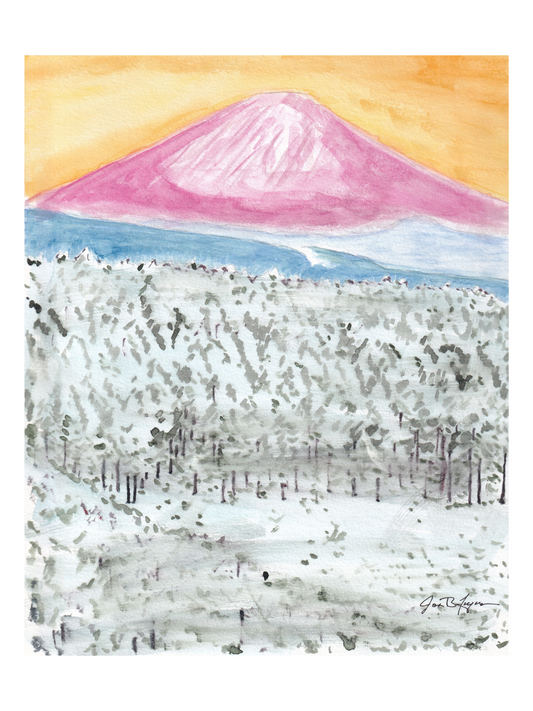 Fuji in Winter (9" x 12") - Original